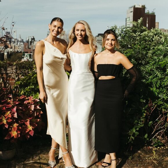 Meshki Yvette Slip Maxi Dress With Asymmetrical Hem - Picture 2 of 3